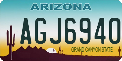 AZ license plate AGJ6940