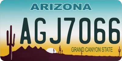 AZ license plate AGJ7066