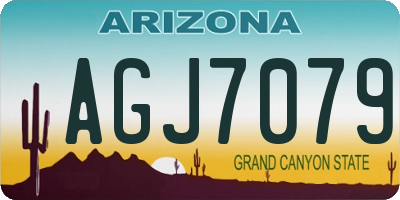 AZ license plate AGJ7079