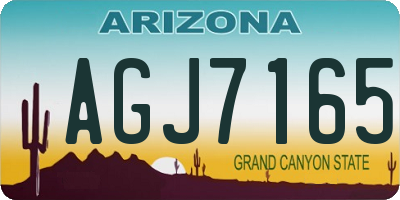 AZ license plate AGJ7165