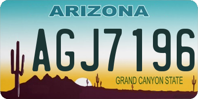AZ license plate AGJ7196