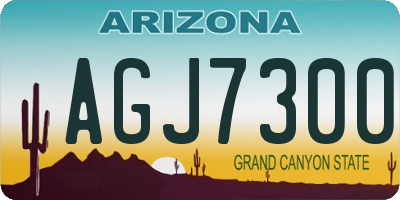 AZ license plate AGJ7300