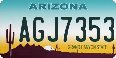 AZ license plate AGJ7353