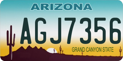 AZ license plate AGJ7356