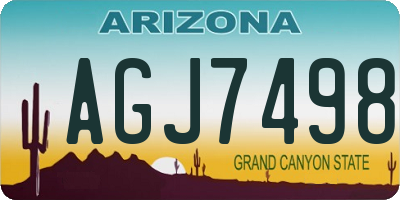 AZ license plate AGJ7498
