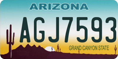 AZ license plate AGJ7593