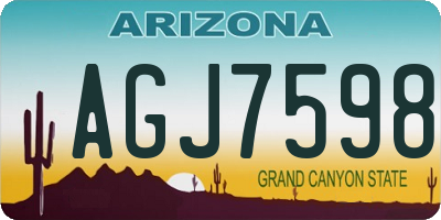 AZ license plate AGJ7598