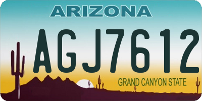 AZ license plate AGJ7612