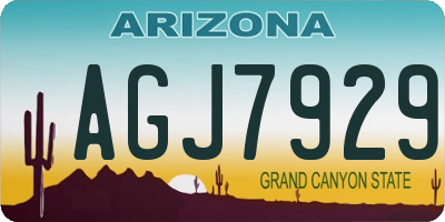 AZ license plate AGJ7929