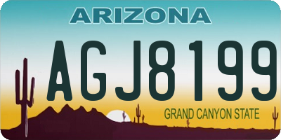 AZ license plate AGJ8199