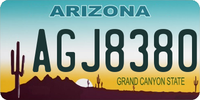 AZ license plate AGJ8380