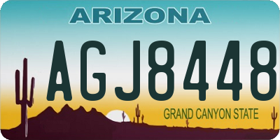 AZ license plate AGJ8448