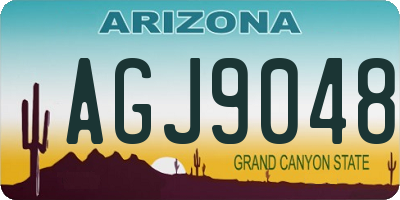 AZ license plate AGJ9048
