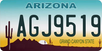 AZ license plate AGJ9519