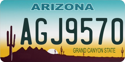 AZ license plate AGJ9570
