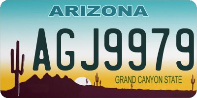 AZ license plate AGJ9979