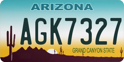 AZ license plate AGK7327
