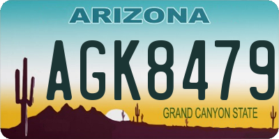 AZ license plate AGK8479