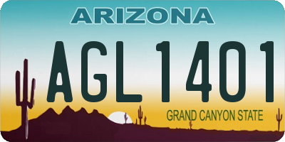 AZ license plate AGL1401