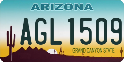 AZ license plate AGL1509
