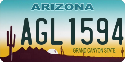AZ license plate AGL1594