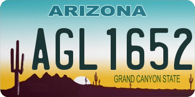 AZ license plate AGL1652
