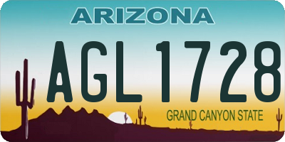 AZ license plate AGL1728