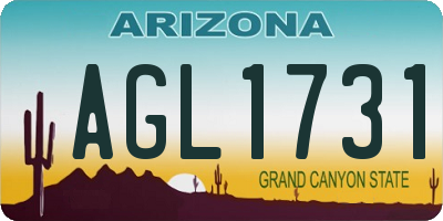 AZ license plate AGL1731