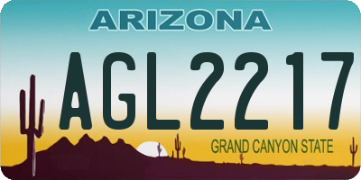 AZ license plate AGL2217