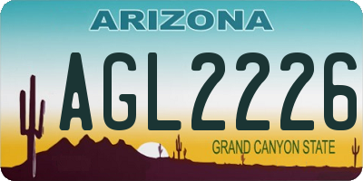 AZ license plate AGL2226