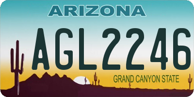 AZ license plate AGL2246