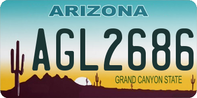 AZ license plate AGL2686
