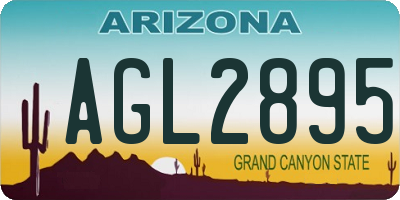 AZ license plate AGL2895