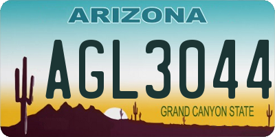 AZ license plate AGL3044