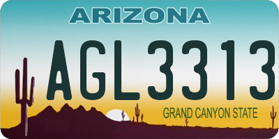 AZ license plate AGL3313