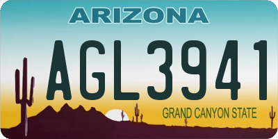 AZ license plate AGL3941