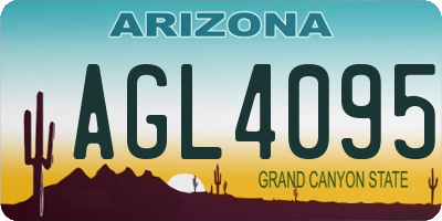 AZ license plate AGL4095