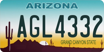 AZ license plate AGL4332