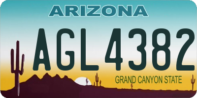 AZ license plate AGL4382