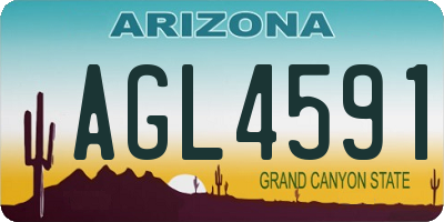 AZ license plate AGL4591