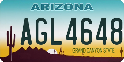 AZ license plate AGL4648