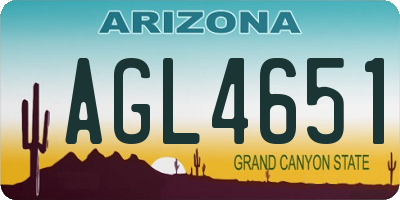 AZ license plate AGL4651