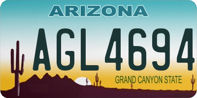 AZ license plate AGL4694