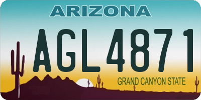 AZ license plate AGL4871