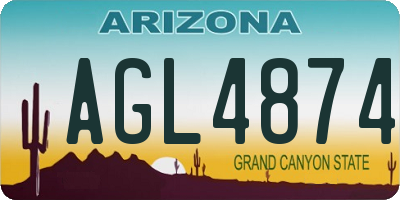 AZ license plate AGL4874