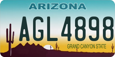 AZ license plate AGL4898
