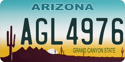 AZ license plate AGL4976