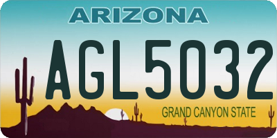 AZ license plate AGL5032