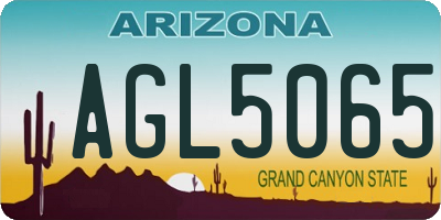 AZ license plate AGL5065