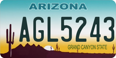 AZ license plate AGL5243